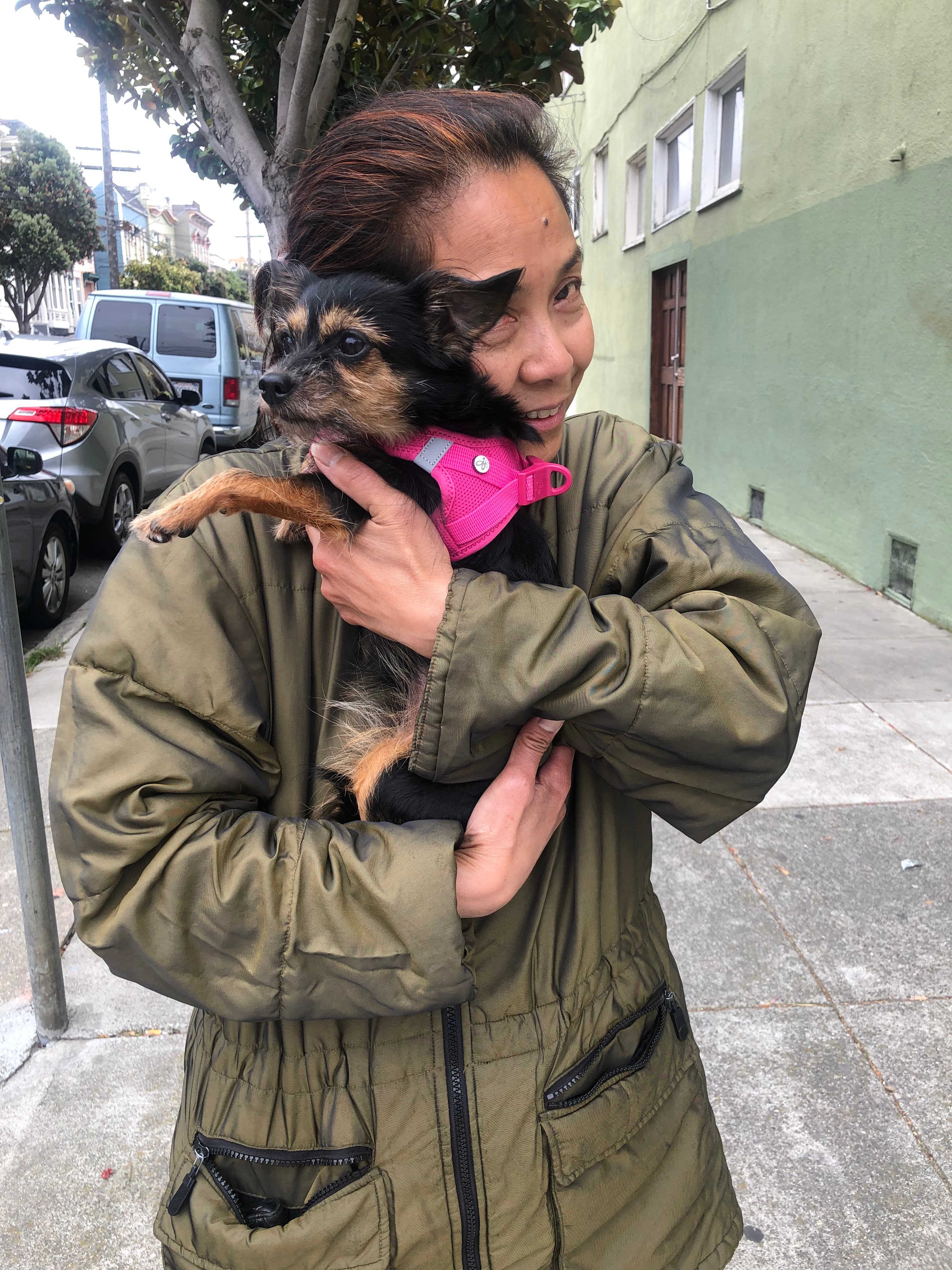 Tiny, back home in California