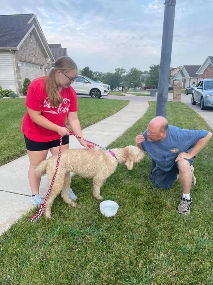 Macy, back home in Missouri